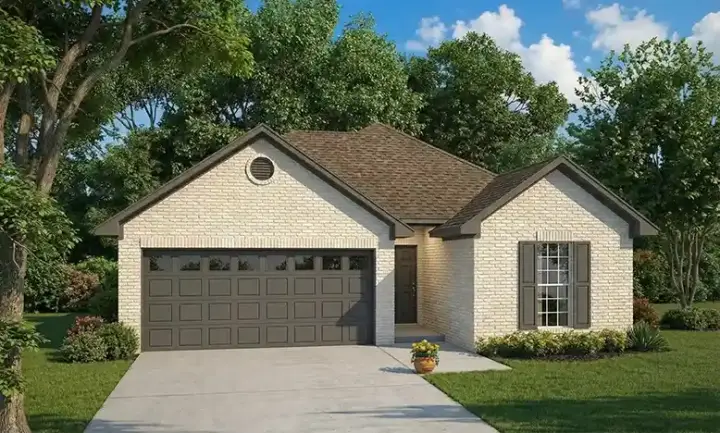 Traditional house plans 12-1302 - front exterior, 1,169 sq ft, 3 bed, 2 bath house plans | Monster House Plans