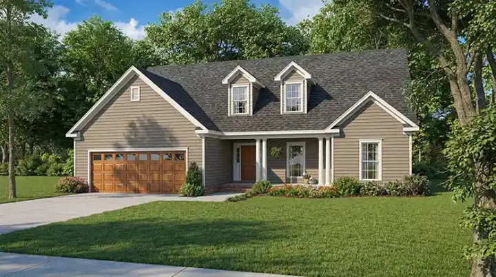 Country house plans 12-1307 - front exterior, 1,791 sq ft, 3 bed, 2 bath house plans | Monster House Plans