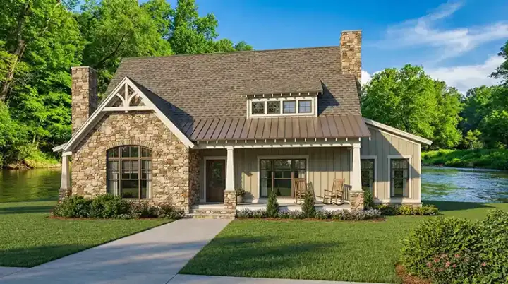 Country house plans 12-1310 - front exterior, 2,637 sq ft, 3 bed, 2 bath house plans | Monster House Plans
