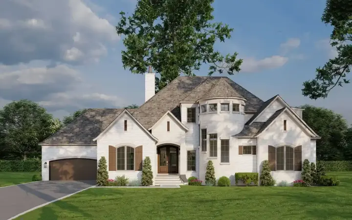 European house plans 12-1328 - front exterior, 2,968 sq ft, 4 bed, 3 bath house plans | Monster House Plans