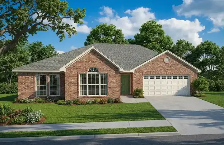 Southern house plans 12-133 - front exterior, 1,636 sq ft, 3 bed, 2 bath house plans | Monster House Plans