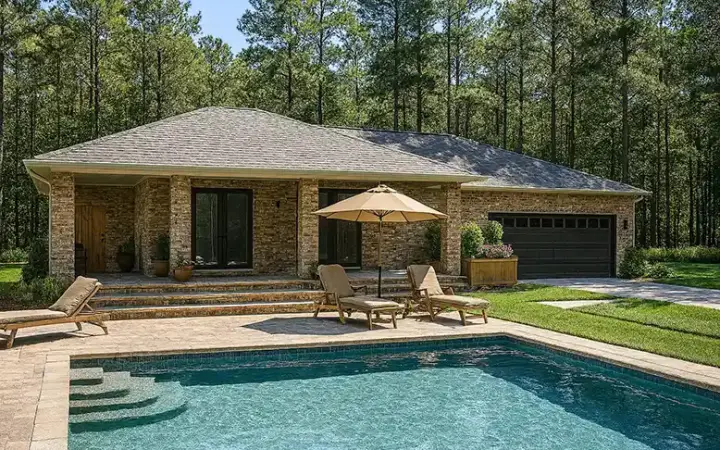 Traditional house plans 12-1331 - front exterior, 1,199 sq ft, 1 bed, 1 bath house plans | Monster House Plans