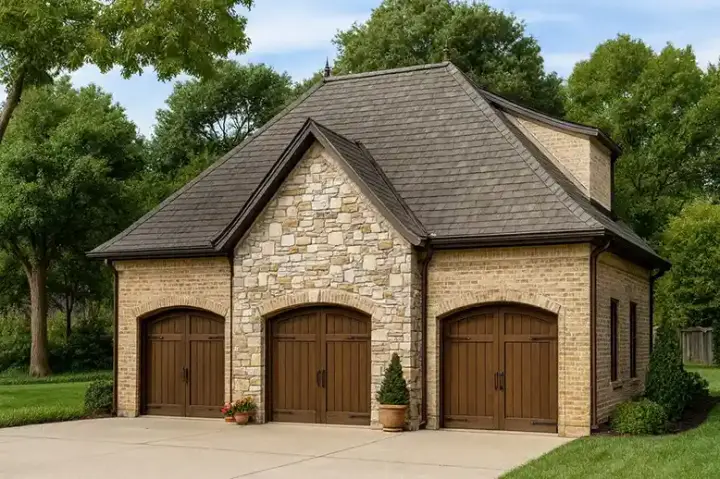 European house plans 12-1335 - front exterior, 690 sq ft, 0 bed, 0 bath house plans | Monster House Plans