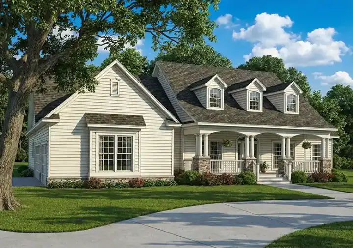 Country house plans 12-1342 - front exterior, 2,430 sq ft, 4 bed, 3 bath house plans | Monster House Plans