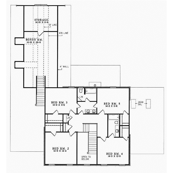 Upper/Second Floor Plan: 12-135