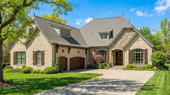 European house plans 12-1388 - front exterior, 2,409 sq ft, 3 bed, 3 bath house plans | Monster House Plans