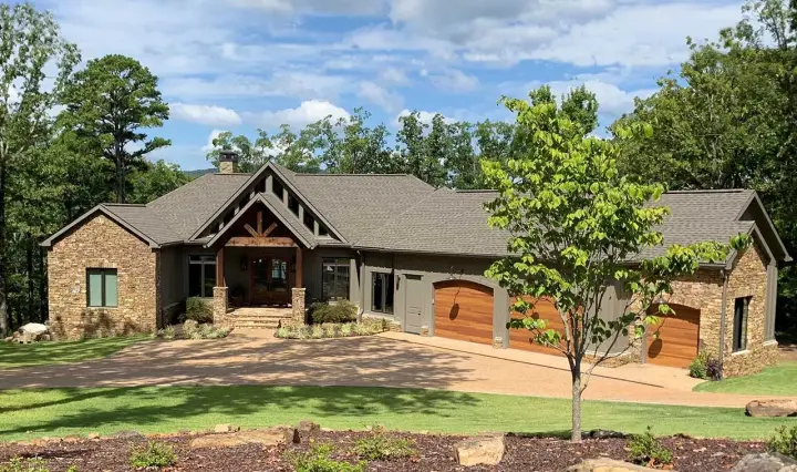 Mountain Rustic house plans 12-1390 - front exterior, 5,054 sq ft, 4 bed, 4 bath house plans | Monster House Plans