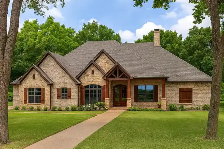 Craftsman house plans 12-1392 - front exterior, 2,676 sq ft, 4 bed, 3 bath house plans | Monster House Plans