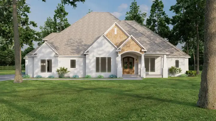 Traditional house plans 12-1395 - front exterior, 3,190 sq ft, 4 bed, 4 bath house plans | Monster House Plans
