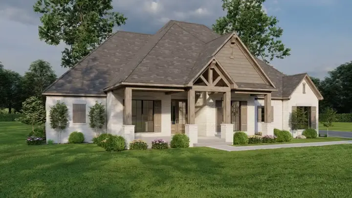 Traditional house plans 12-1410 - front exterior, 3,009 sq ft, 4 bed, 4 bath house plans | Monster House Plans