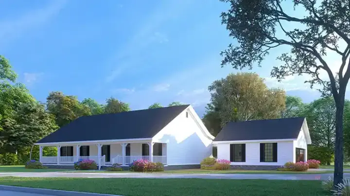 Country house plans 12-1411 - front exterior, 1,800 sq ft, 3 bed, 2 bath house plans | Monster House Plans