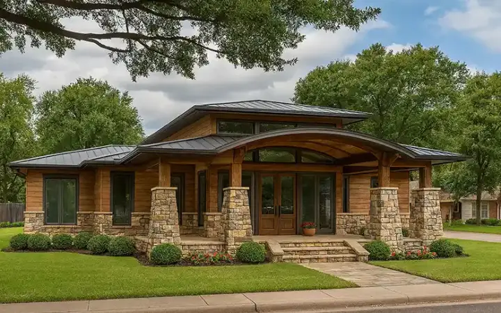 Modern house plans 12-1424 - front exterior, 2,272 sq ft, 3 bed, 2 bath house plans | Monster House Plans