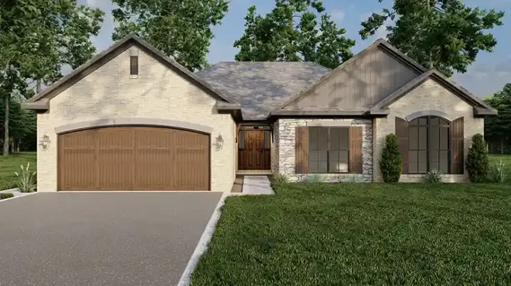 Traditional house plans 12-1431 - front exterior, 1,745 sq ft, 3 bed, 2 bath house plans | Monster House Plans
