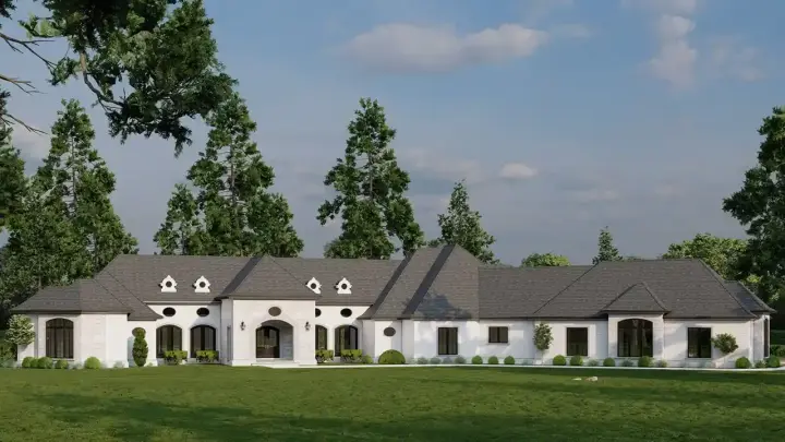 Mediterranean house plans 12-1434 - front exterior, 6,554 sq ft, 4 bed, 4 bath house plans | Monster House Plans