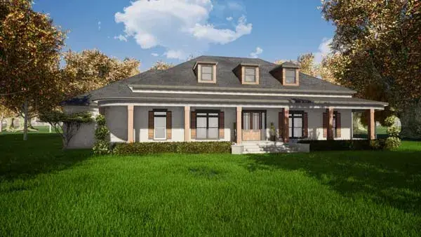 Traditional house plans 12-1463 - front exterior, 4,139 sq ft, 3 bed, 3 bath house plans | Monster House Plans