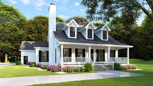 Farmhouse house plans 12-1476 - front exterior, 3,216 sq ft, 4 bed, 2 bath house plans | Monster House Plans