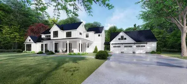 Modern Farmhouse house plans 12-1505 - front exterior, 3,310 sq ft, 4 bed, 3 bath house plans | Monster House Plans