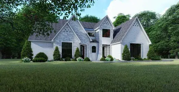 European house plans 12-1507 - front exterior, 2,641 sq ft, 3 bed, 4 bath house plans | Monster House Plans