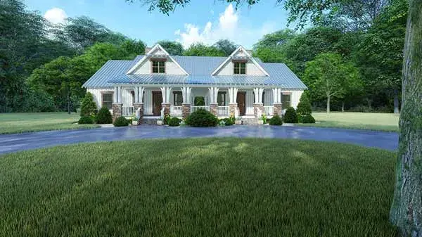 Modern Farmhouse house plans 12-1508 - front exterior, 3,190 sq ft, 8 bed, 6 bath house plans | Monster House Plans