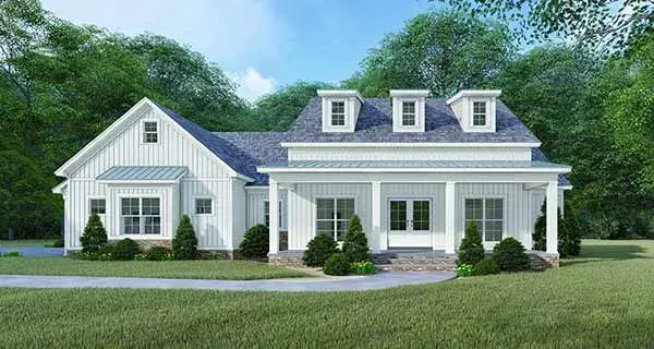 Modern Farmhouse house plans 12-1512 - front exterior, 2,220 sq ft, 4 bed, 3 bath house plans | Monster House Plans