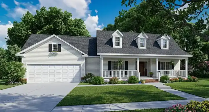Country house plans 12-152 - front exterior, 1,806 sq ft, 3 bed, 2 bath house plans | Monster House Plans