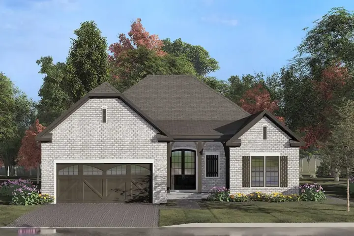 European house plans 12-1524 - front exterior, 1,783 sq ft, 4 bed, 2 bath house plans | Monster House Plans