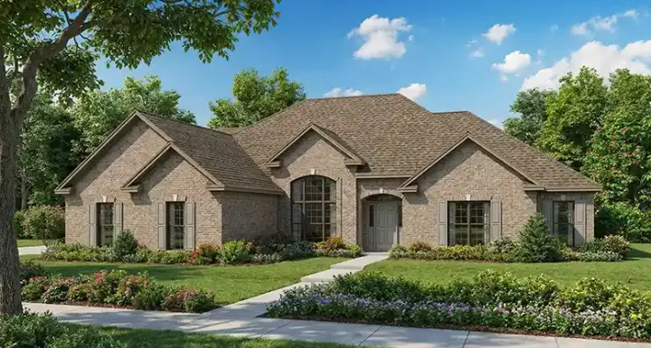 Traditional house plans 12-153 - front exterior, 2,280 sq ft, 4 bed, 2 bath house plans | Monster House Plans
