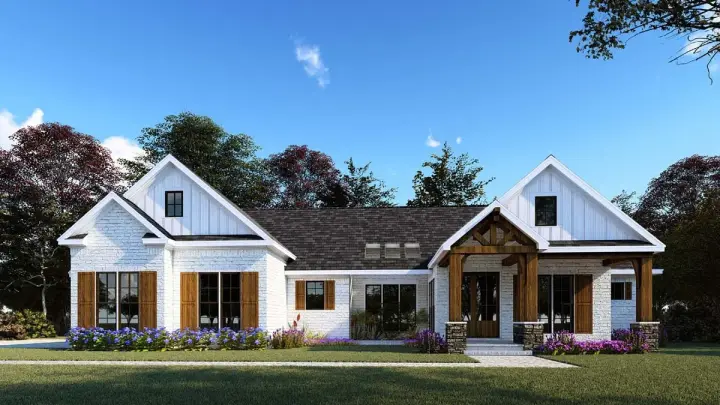 Traditional house plans 12-1540 - front exterior, 2,073 sq ft, 3 bed, 2 bath house plans | Monster House Plans