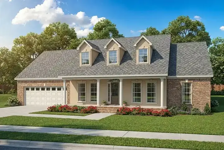 Country house plans 12-155 - front exterior, 2,250 sq ft, 4 bed, 2 bath house plans | Monster House Plans