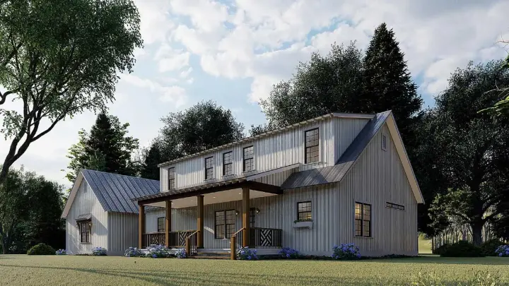 Mountain Rustic house plans 12-1557 - front exterior, 2,540 sq ft, 4 bed, 3 bath house plans | Monster House Plans