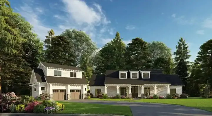 Modern Farmhouse house plans 12-1561 - front exterior, 2,050 sq ft, 3 bed, 3 bath house plans | Monster House Plans