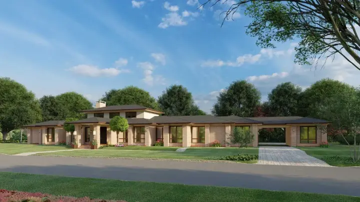 Modern house plans 12-1564 - front exterior, 3,601 sq ft, 3 bed, 2 bath house plans | Monster House Plans