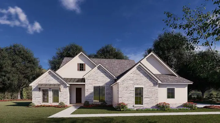 Traditional house plans 12-1580 - front exterior, 2,382 sq ft, 3 bed, 2 bath house plans | Monster House Plans