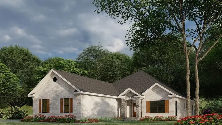 Traditional house plans 12-1584 - front exterior, 2,095 sq ft, 3 bed, 2 bath house plans | Monster House Plans