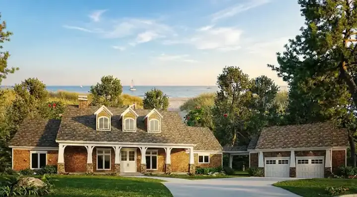 Country house plans 12-1592 - front exterior, 4,469 sq ft, 5 bed, 4 bath house plans | Monster House Plans