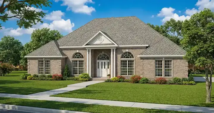 Southern house plans 12-160 - front exterior, 2,525 sq ft, 3 bed, 2 bath house plans | Monster House Plans