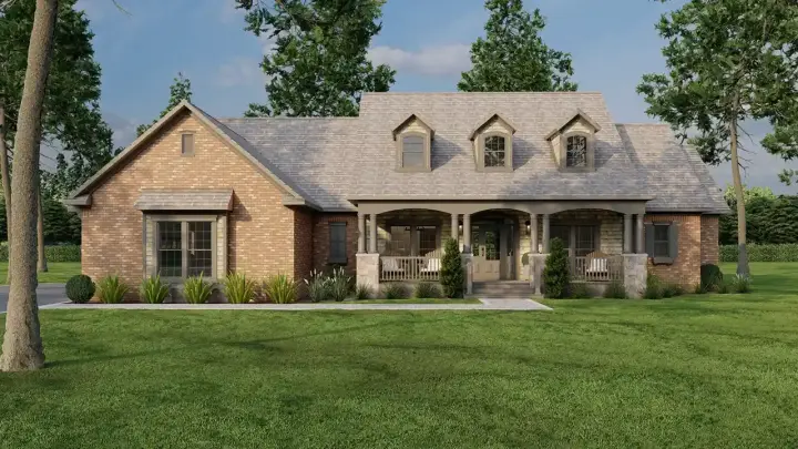 Country house plans 12-1603 - front exterior, 2,245 sq ft, 3 bed, 2 bath house plans | Monster House Plans
