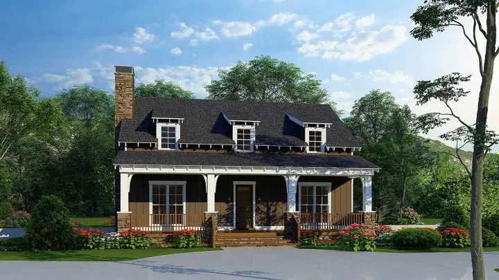 Country house plans 12-1632 - front exterior, 2,049 sq ft, 3 bed, 3 bath house plans | Monster House Plans