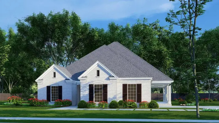Traditional house plans 12-1653 - front exterior, 1,530 sq ft, 3 bed, 2 bath house plans | Monster House Plans
