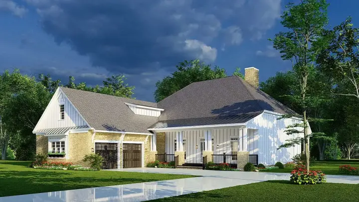 Country house plans 12-1656 - front exterior, 2,416 sq ft, 3 bed, 2 bath house plans | Monster House Plans