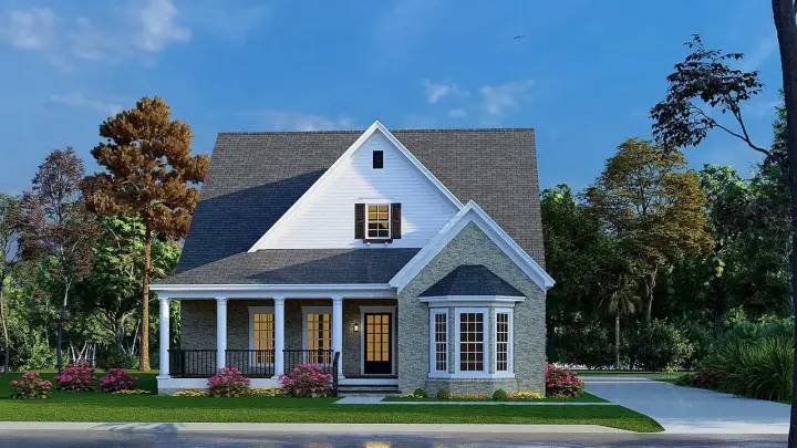 Traditional house plans 12-1660 - front exterior, 2,729 sq ft, 4 bed, 3 bath house plans | Monster House Plans