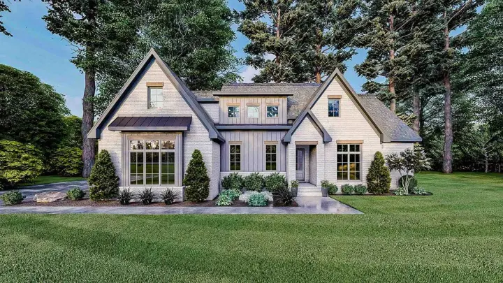 French Country house plans 12-1671 - front exterior, 2,662 sq ft, 3 bed, 4 bath house plans | Monster House Plans