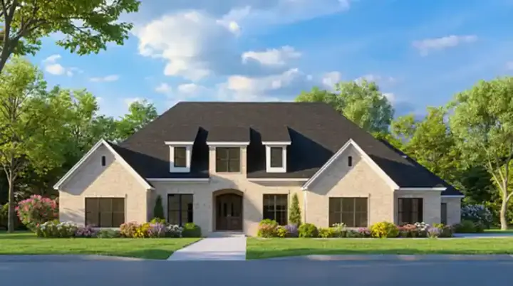 French Country house plans 12-1678 - front exterior, 2,797 sq ft, 4 bed, 4 bath house plans | Monster House Plans