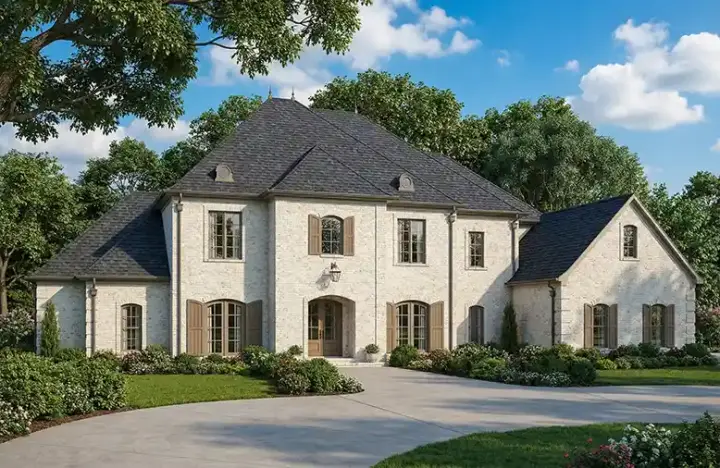European house plans 12-1691 - front exterior, 5,835 sq ft, 4 bed, 4 bath house plans | Monster House Plans