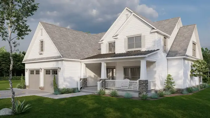 Modern Farmhouse house plans 12-1714 - front exterior, 3,026 sq ft, 4 bed, 3 bath house plans | Monster House Plans