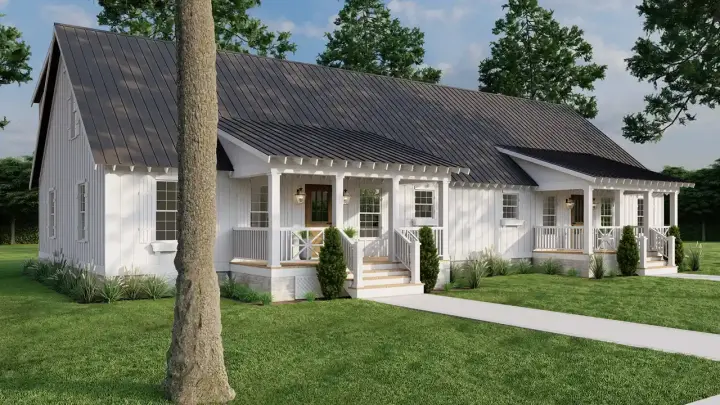 Cottage house plans 12-1716 - front exterior, 2,922 sq ft, 6 bed, 4 bath house plans | Monster House Plans