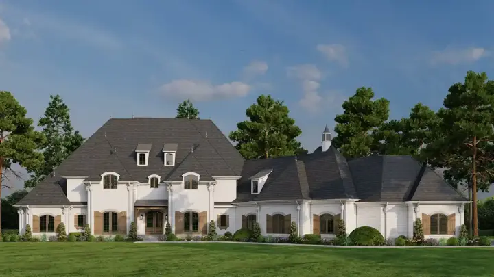 European house plans 12-1744 - front exterior, 11,715 sq ft, 7 bed, 8 bath house plans | Monster House Plans