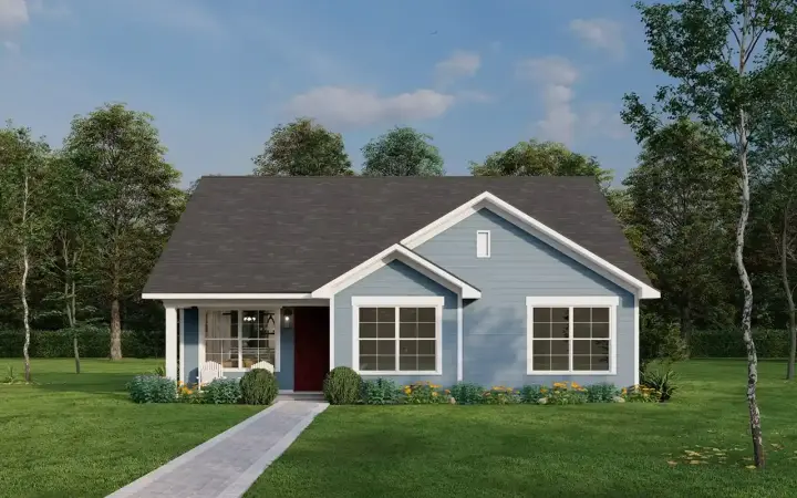 Traditional house plans 12-1746 - front exterior, 1,279 sq ft, 3 bed, 2 bath house plans | Monster House Plans