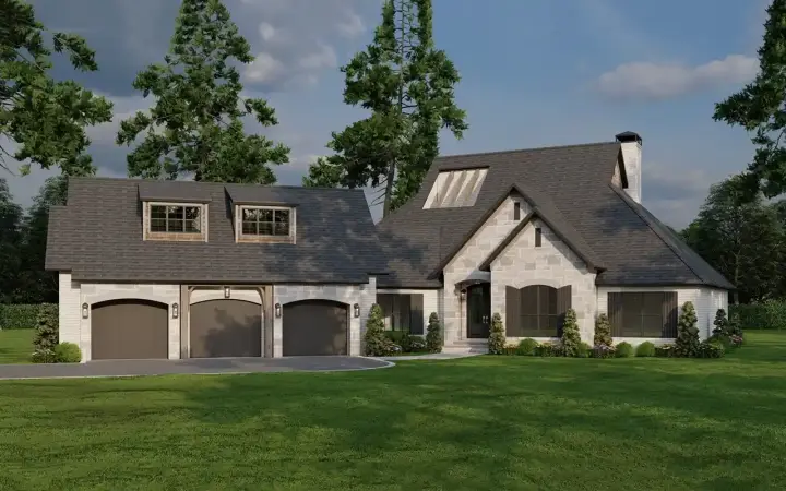 Craftsman house plans 12-1763 - front exterior, 2,716 sq ft, 4 bed, 3 bath house plans | Monster House Plans
