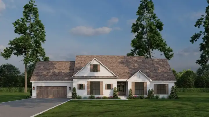 Farmhouse house plans 12-1766 - front exterior, 1,967 sq ft, 3 bed, 2 bath house plans | Monster House Plans